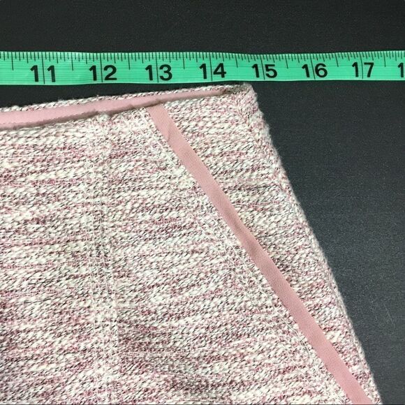 LOFT‎ PINK TWEED FAUX WRAP MINISKIRT 4 NWT - Picture 6 of 13